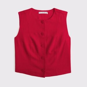 Abercrombie & Fitch Red Crop Top